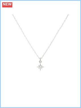 Annika Bella North Star Necklace Cubic Zirconia Pendant Silver Chain Necklace